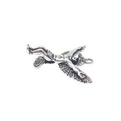 WHEELER MFG CO Sterling Silver Vintage Southwest Eagle Dancer Minimalist Pendant