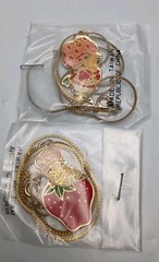 Vintage Strawberry Shortcake Cartoon Necklace Lot Of 2 New Old Stock 80’s