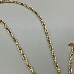 Avon Necklace Womens Gold Tone Textured Rope Chain Long Vintage Jewelry 30 Inch