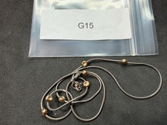 4.32g Vintage Sterling Silver 925 Snake Chain Beaded Necklace 17 in M