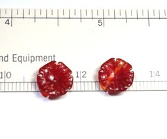 Carnelian Carved Flower 9MM Jackets For Studs Use With Any Stud Bridal Shower