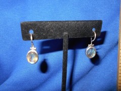 Vintage 925 Sterling Silver Jewelry Gorgeous Rutilated Quartz Earrings JS176
