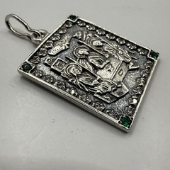 Vintage pendant “Trinity” made of 925 silver, handmade, Zircon 12,24g