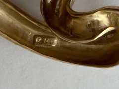 Marked Vintage 14kt Solid Gold Heart Shaped Pendant