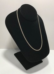 Vintage Sterling Silver 925 Italy Anchor Mariner Link Necklace 18.5~3.20mm