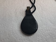 Vtg Glass Tear Drop Pendant Necklace