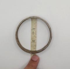 Vintage Moroccan Berber Bangle Bracelet Ethnic Tribal White Metal Carved Cuff