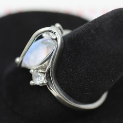 Wrapped Gemstone Ring Sterling Silver