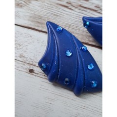 Vintage Jeff Lieb Clip On Earrings Blue – Paint Damage