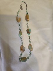 Vintage Liz Paiacios S.F. Necklace Agate Stones