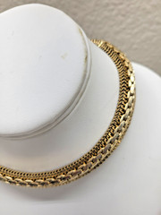 VTG 1950 BROOKRAFT Goldtone Necklace 14″