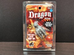 Dragon Ring Detailed Zinc Alloy Metal Eyes Light-Up – Unisex Size S (Approx. 8)