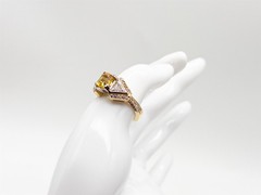 Designer $10,000 5ct Natural Yellow Sapphire VS G Diamond 18k Gold Ring 11g