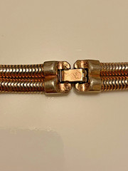 vintage early trifari necklace and bracelet set. as found. unsigned but pictured