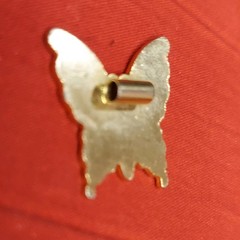 Vintage Earring 4 PAIR Pastel Enamel On Metal Stud Earrings & Butterfly Pendant