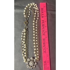 Lot Of Three Necklaces – Chunky Floral Insect Bee 16, 9 & 12 Inches Career Dress