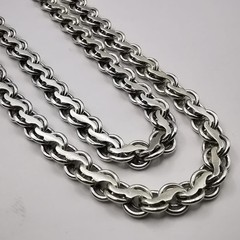 Vintage Signed Handmade 925 Sterling Silver Jewelry Chain 24.02in 0.24inW 1.70oz
