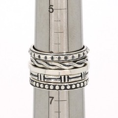 Vintage Shube’s for Silpada Sterling Pearl 5 Stackable Ring Set R1068 HTF Sz 6.5