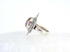 Vintage Sterling Silver 925 Rutilated Quartz Large Ring Size 6