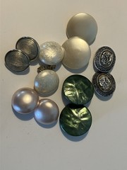Clip On Earrings 6 Pairs Various Colors