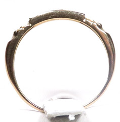 Antique Art Deco 1920 Diamond Wedding Band 14K White Yellow Ring Size 6.75 UK-N