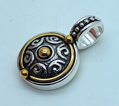 Vintage unique design style Two Tone round shape Pendant charm fashion jewelry