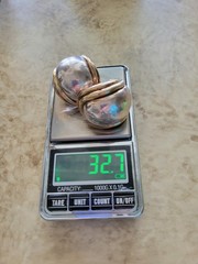 VINTAGE DESIGNER E&L STERLING SILVER & GOLD VERMEIL ELECTROFORM CLIP-ON EARRINGS