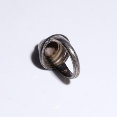 Vtg Chunky domed sterling silver ring in Danish Modernist style. Size: 6.25