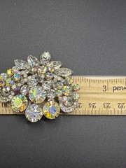 Juliana Brooch Vintage DeLizza & Elster Large Size Aurora Borealis Rhinestone
