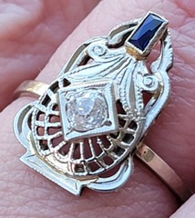 Vintage Circa 1900’s Filigree Ring 2 Ct Round Lab Created Diamond 10k White Gold
