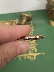925 Sterling Silver China Hidalgo CZ Gold Toned Eternity Band
