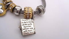 Fabulous Brighton Holy Bible, I Love You & Wink Smiley Sliding Charm Bracelet