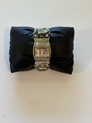 Taxco Mexican Sterling Silver Abalone Link Bracelet JPR Eagle Mark Signed 51 Grm