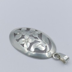 Pendant TEKA silver 835 Flowers Art Nouveau T.Klotz Germany 1960-70s vintage