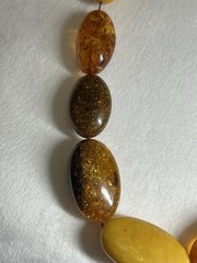 Vintage Baltic Amber Necklace 26” 127g Huge 45mm Beads Butterscotch Cognac