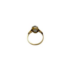 2g Antique Vintage Deco 10k Yellow Gold Filled GF Moonstone Band Ring S 6