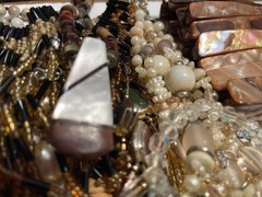 4Lb Mixed Mystery Jewelry Lot Vintage Mod Boho Beaded Necklaces Bracelets