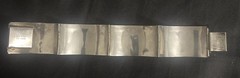 Vtg Mexican 925 Sterling Silver Abalone Storyteller Panel Bracelet 7″ Heavy 42G