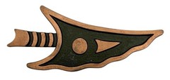 VINTAGE BELL TRADING POST Solid Copper KNIFE Brooch~RARE!