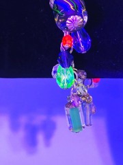 Rare Vintage Czech Uranium Glass Beaded Charm Bracelet Glows Bright Green UV