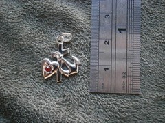 Faith Hope Love / Charity Vintage Shiny Sterling Silver Charm Pendant 1.1g
