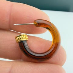Vintage Pierced Earring Lot Gold Tone Enamel Hoop Drop Stud Dangle