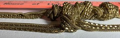 VTG 17” GOLD MESH CHAIN NECKLACE GOLD KNOTS PARTY EVERYDAY COSTUMES