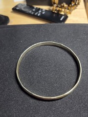 Mexico 925 Sterling Silver Fish Star Stamped Bangle Bracelet 8.25″ 16.77g