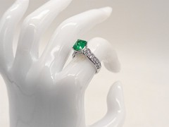 RARE Signed $10,000 3.50ct AAA+++ Colombian Emerald Diamond Platinum Ring 10g