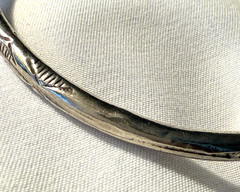 VINTAGE STERLING SILVER BANGLE WEST INDIES ISLAND BALL CUFF BRACELET 22g