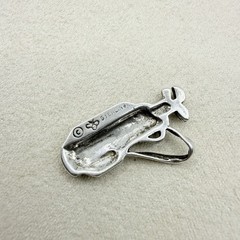Vintage Sterling Silver Golf Bag Clubs Dangle Charm Pendant Jewelry Accessory