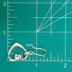 VTG 925 Heart Knot Earrings 1.5in Drop Sterling Silver 2g Lightweight Openwork