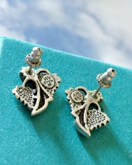 Wheelers WMCo Sterling Silver Berries Black Hills Gold Leaf 925 Pierced Earrings