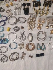 Vintage To Modern 120 Pairs Of Earrings Clip On Post Hangers Various Colors Size